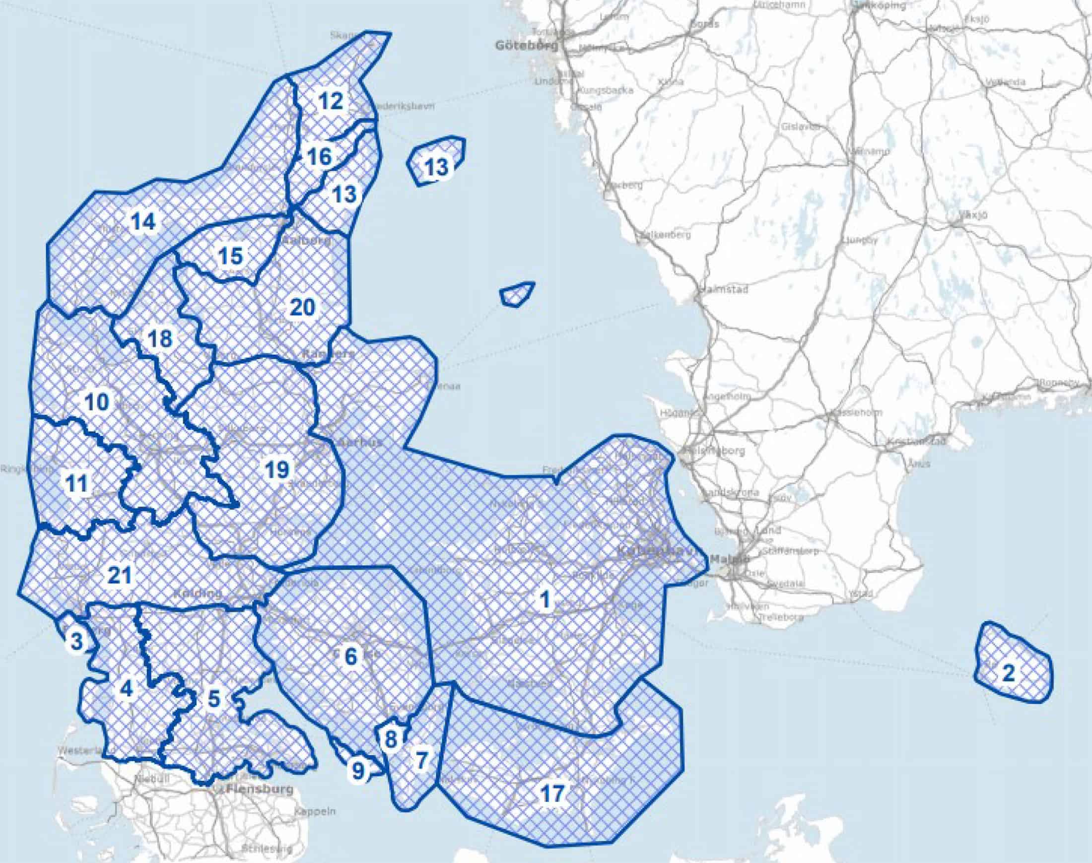 Jagttabel for dåvildt - Kort - 2020/2021