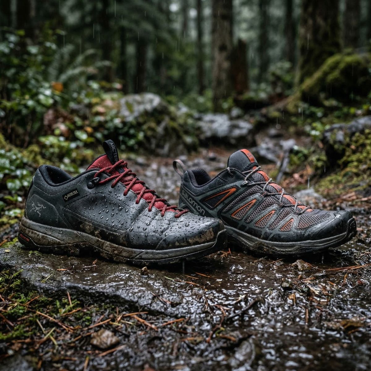 Vandtæt GORE-TEX vandresko vs. mesh vandresko i regn