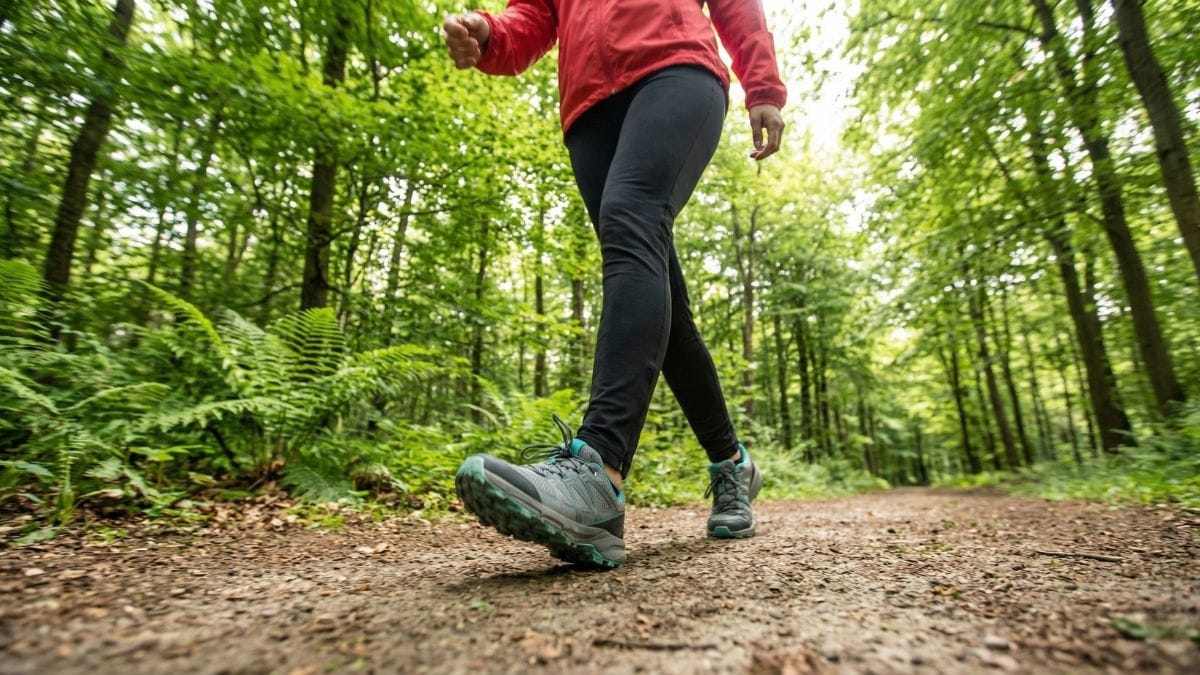 Lave trail running vandresko på skovsti i Danmark