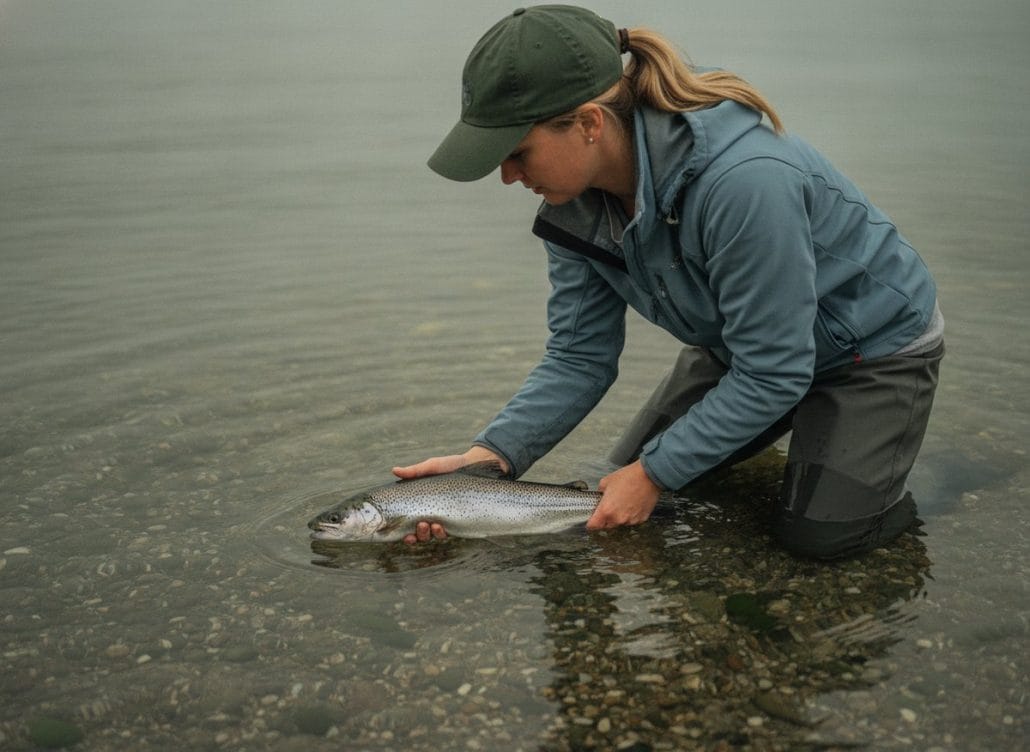 Mindstemål og fredningstider for fisk i Danmark 1 Havørred genudsættes skånsomt med våde hænder lige under vandoverfladen